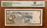 SYRIA ERROR PRINTING 500 POUNDS MISSING BOTH SIGNS. OF 1998 ISSUE P.110