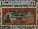 PALESTINE 5 Pnds OF 1944 PREFIX “F” P.8d , PMG AU 50